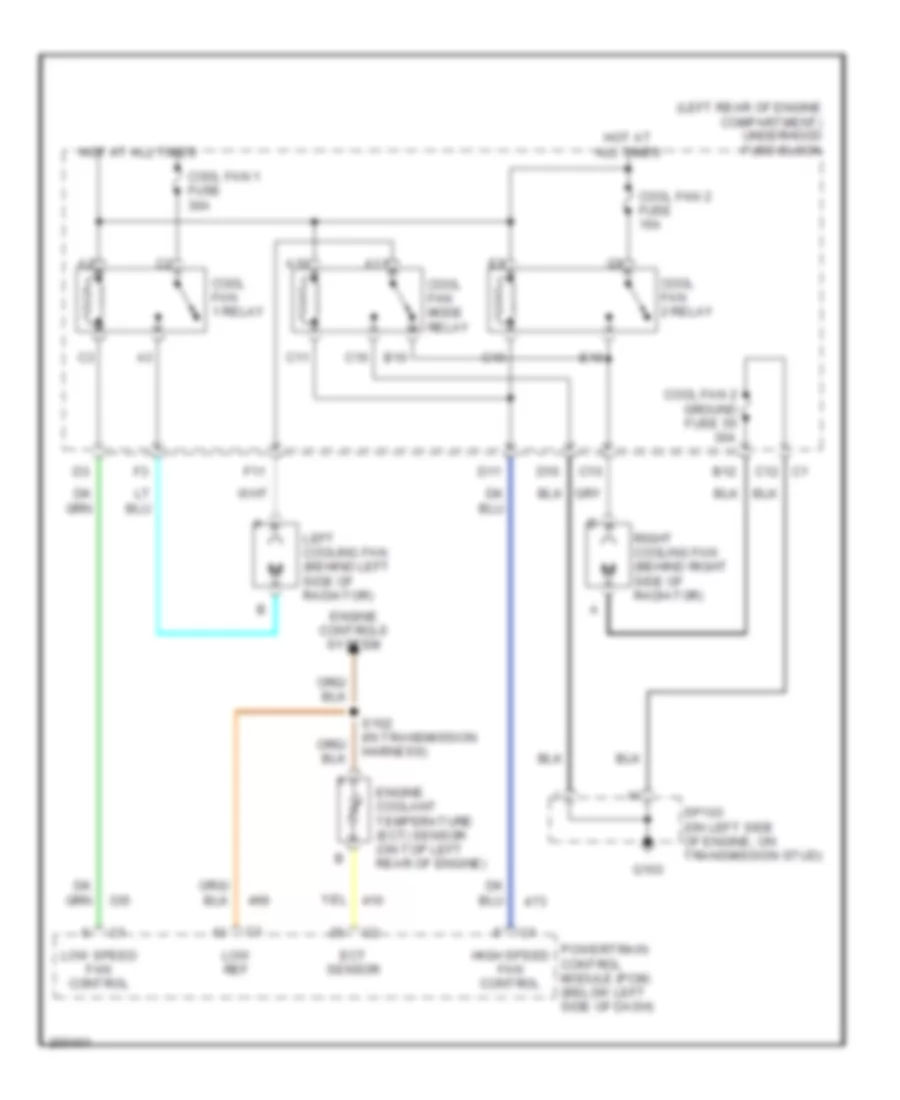 Cooling Fan Wiring Diagram for Pontiac Grand Am SE 2005