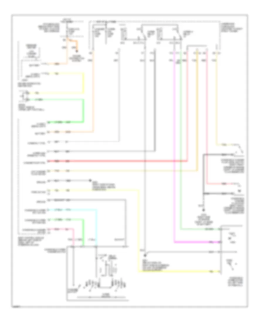 Электросхема стеклоочистителя, дворников и омывателя для Pontiac Grand Prix GTP 2005