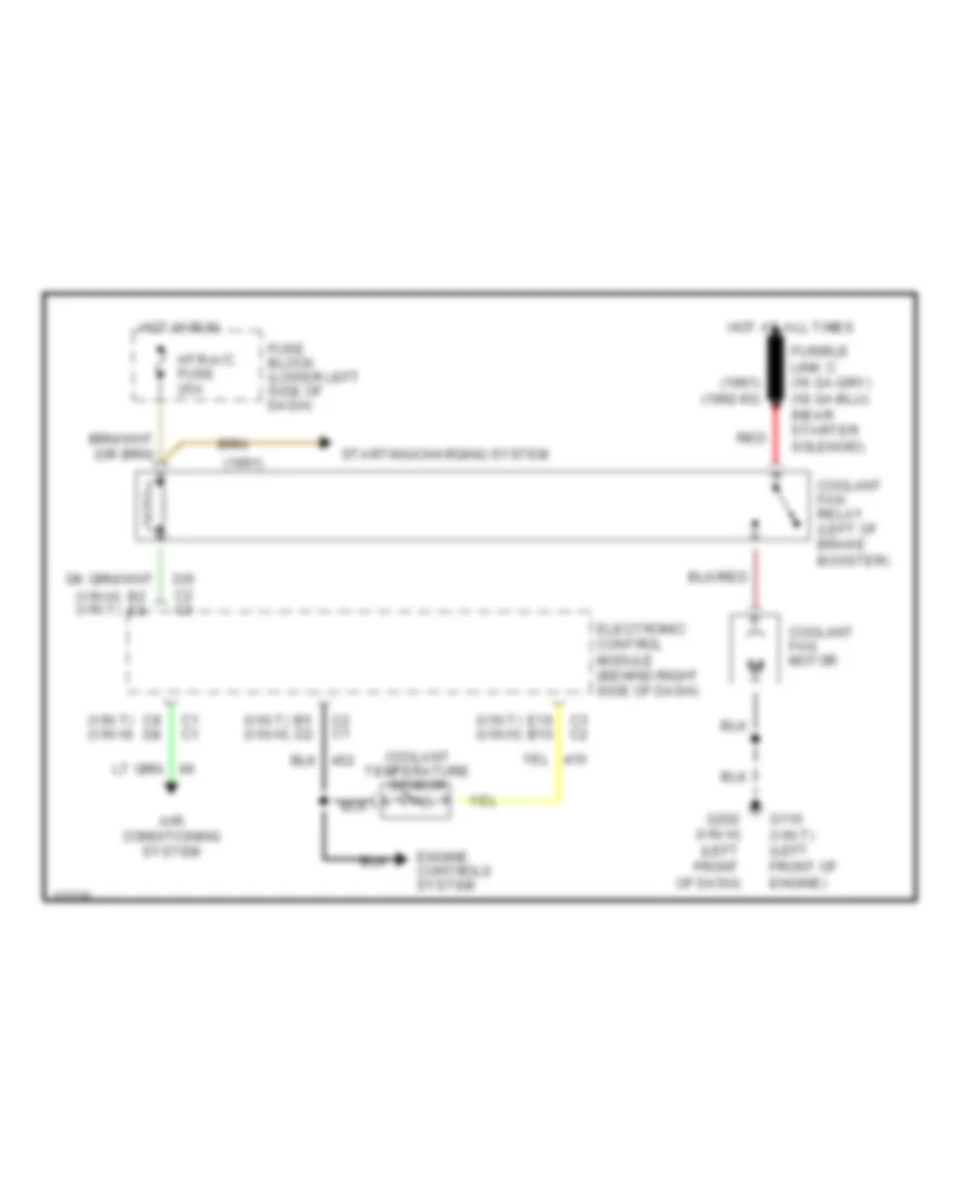 2 0L VIN H Cooling Fan Wiring Diagram for Pontiac Sunbird GT 1992