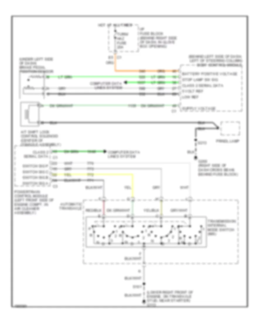 Shift Interlock Wiring Diagram for Pontiac Grand Prix GXP 2005