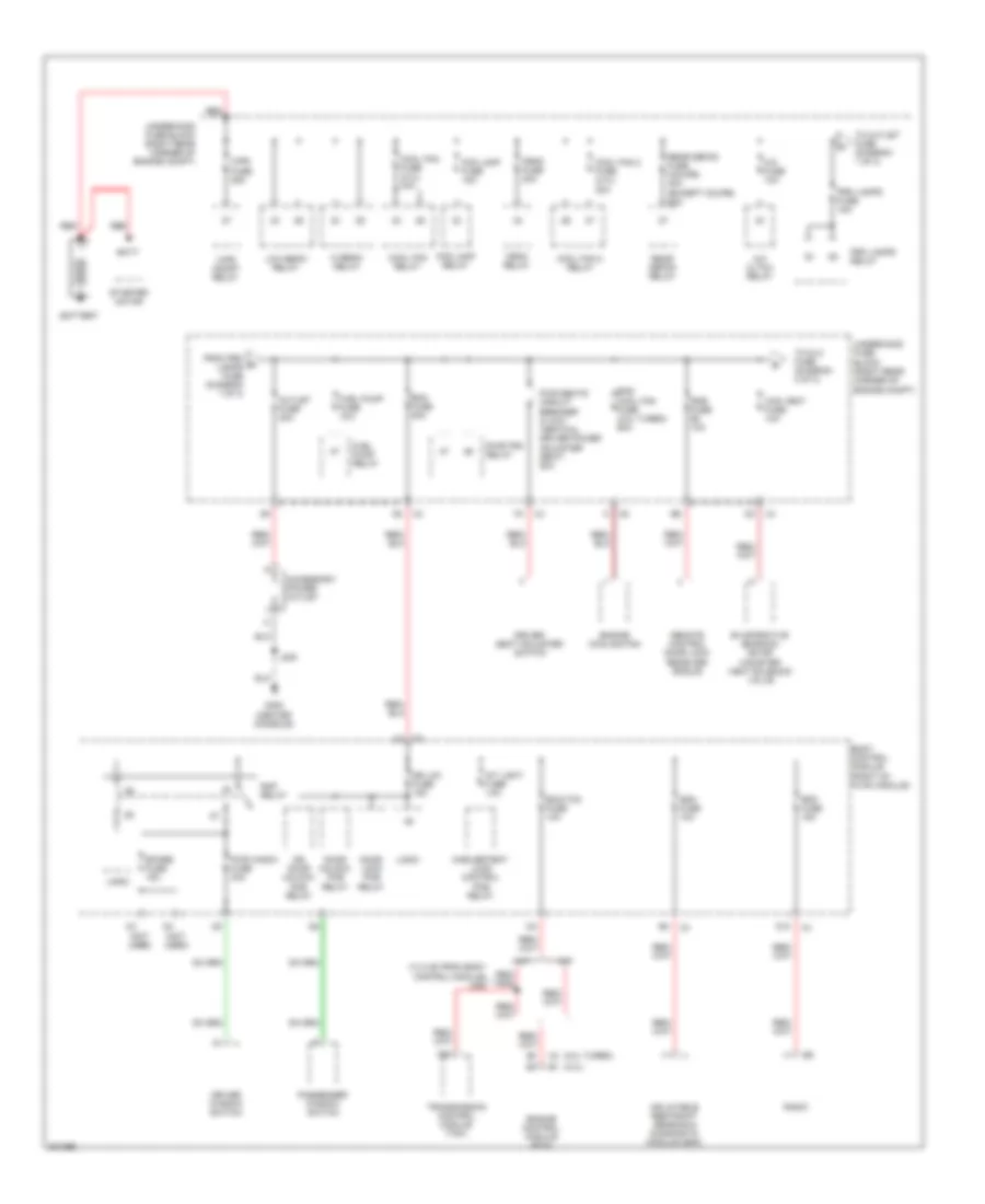 Power Distribution Wiring Diagram 1 of 3 for Pontiac Solstice 2009