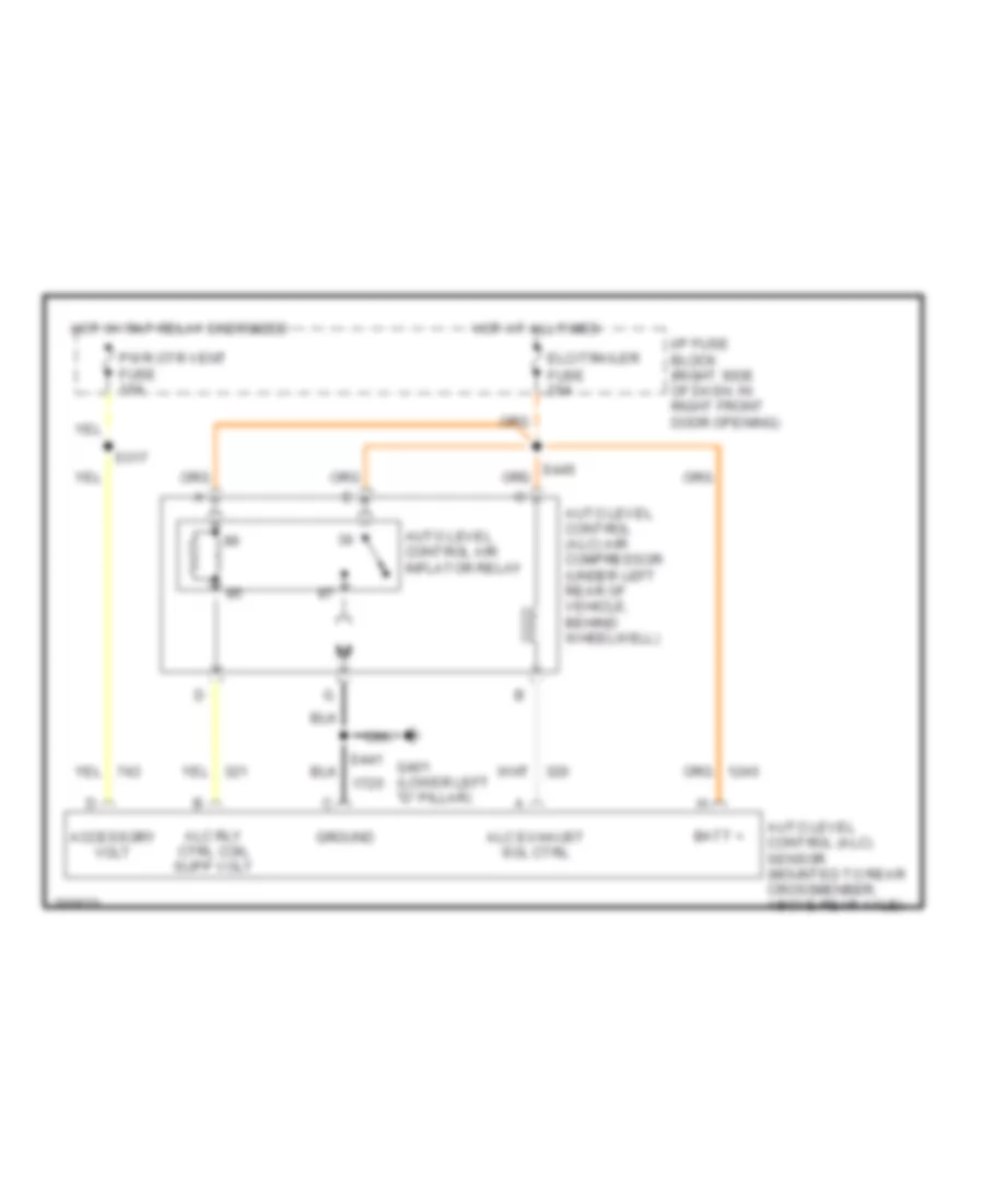 Electronic Suspension Wiring Diagram, without Inflator for Pontiac Montana 2005