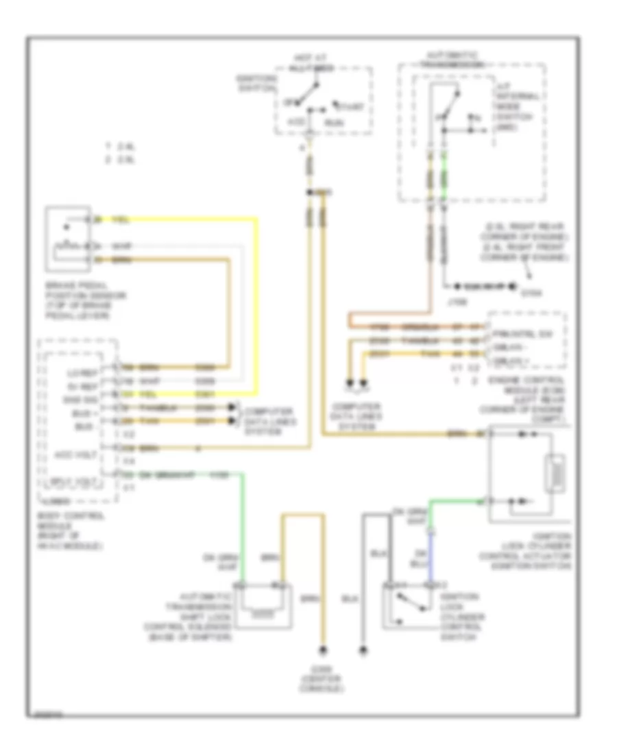 Shift Interlock Wiring Diagram for Pontiac Solstice GXP 2009