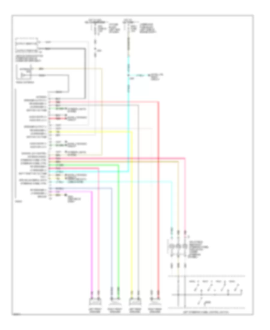 Radio Wiring Diagram, without Amplifier for Pontiac Vibe 2009