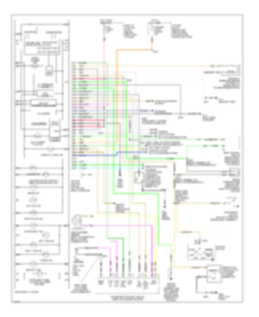 Instrument Cluster Wiring Diagram UB3 for Pontiac Bonneville SSEi 1999