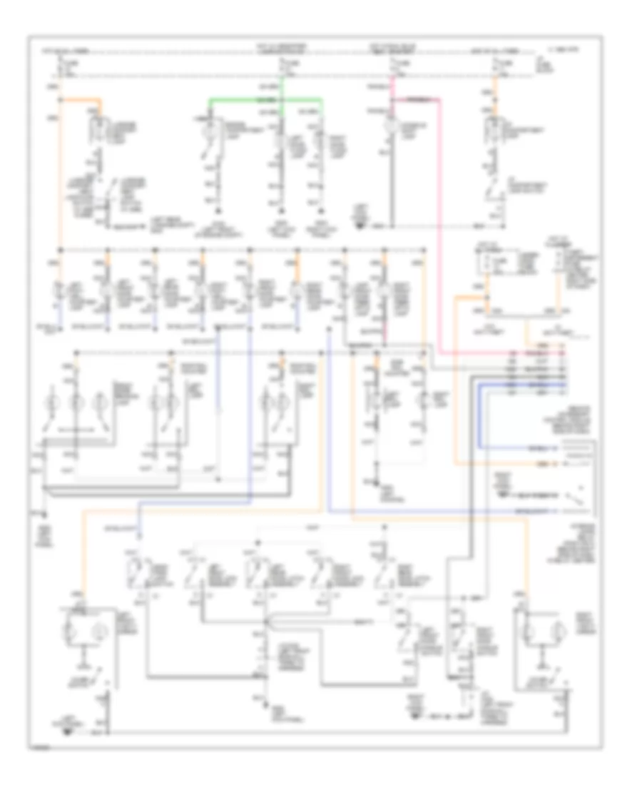 Courtesy Lamp Wiring Diagram with Illuminated Entry for Pontiac Bonneville SSE 1993