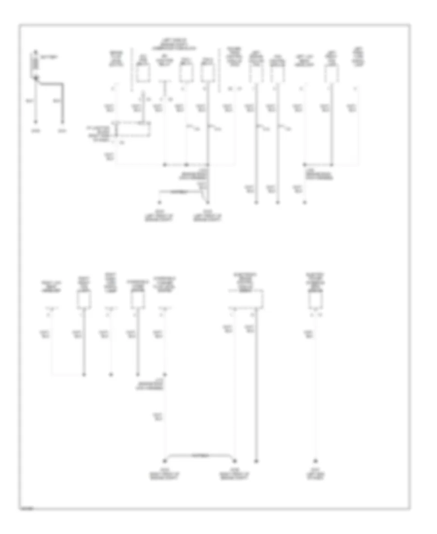 Ground Distribution Wiring Diagram 1 of 4 for Pontiac Vibe GT 2009