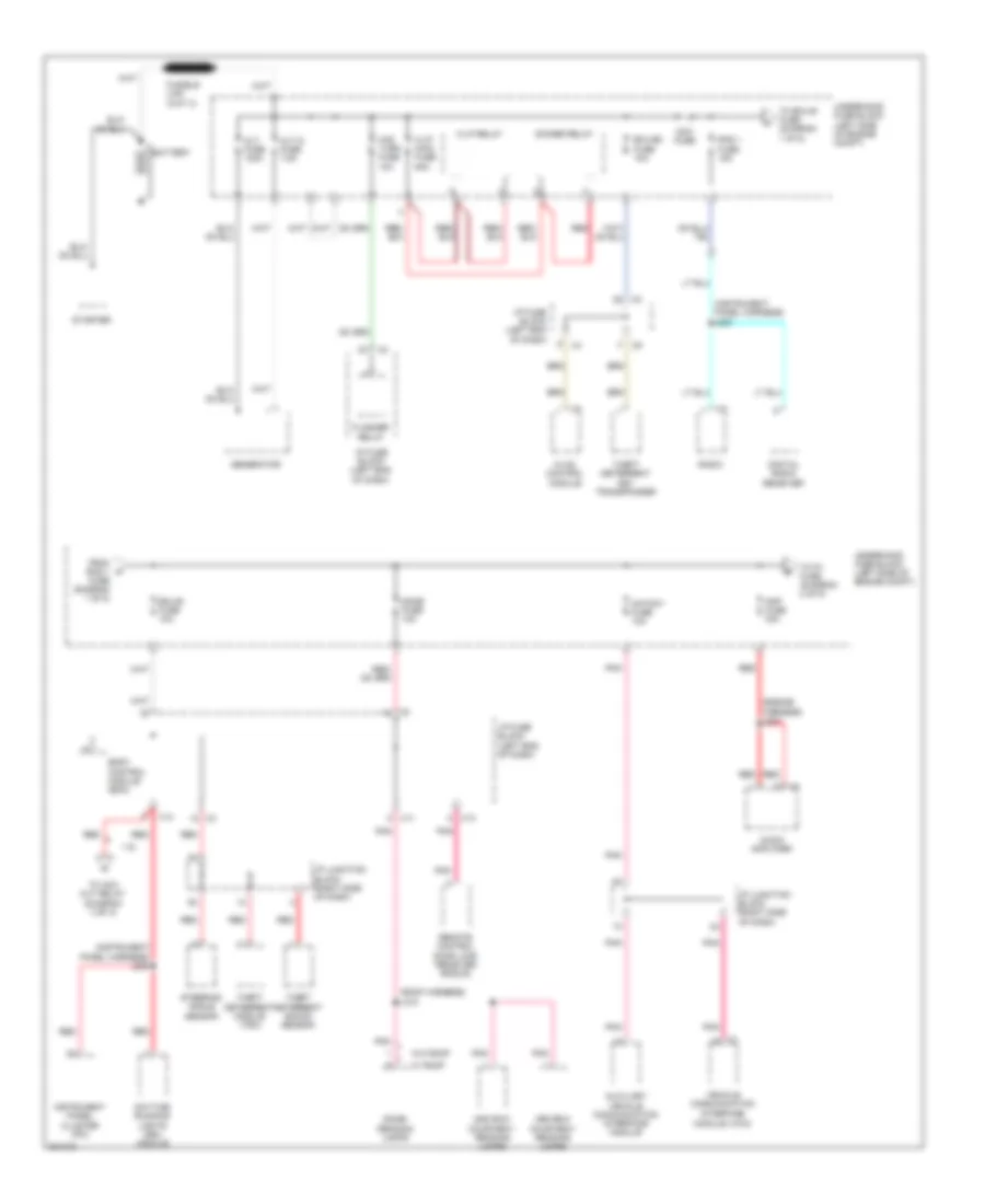 Power Distribution Wiring Diagram 1 of 5 for Pontiac Vibe GT 2009