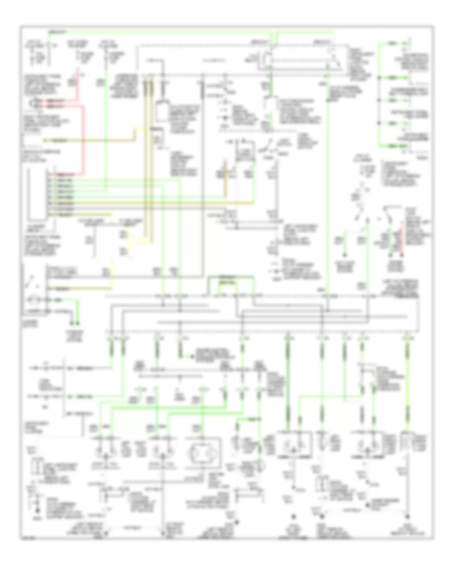 Exterior Lamps Wiring Diagram for Pontiac Vibe 2005