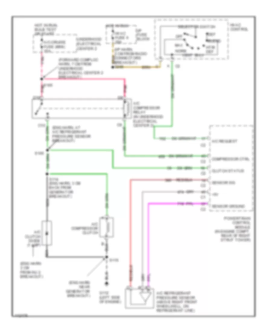 3.8L ВИН К, Электросхема компрессора для Pontiac Firebird Trans Am 1999