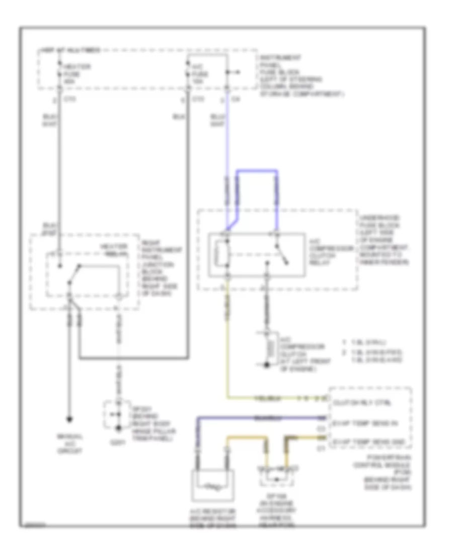 Compressor Wiring Diagram for Pontiac Vibe GT 2005