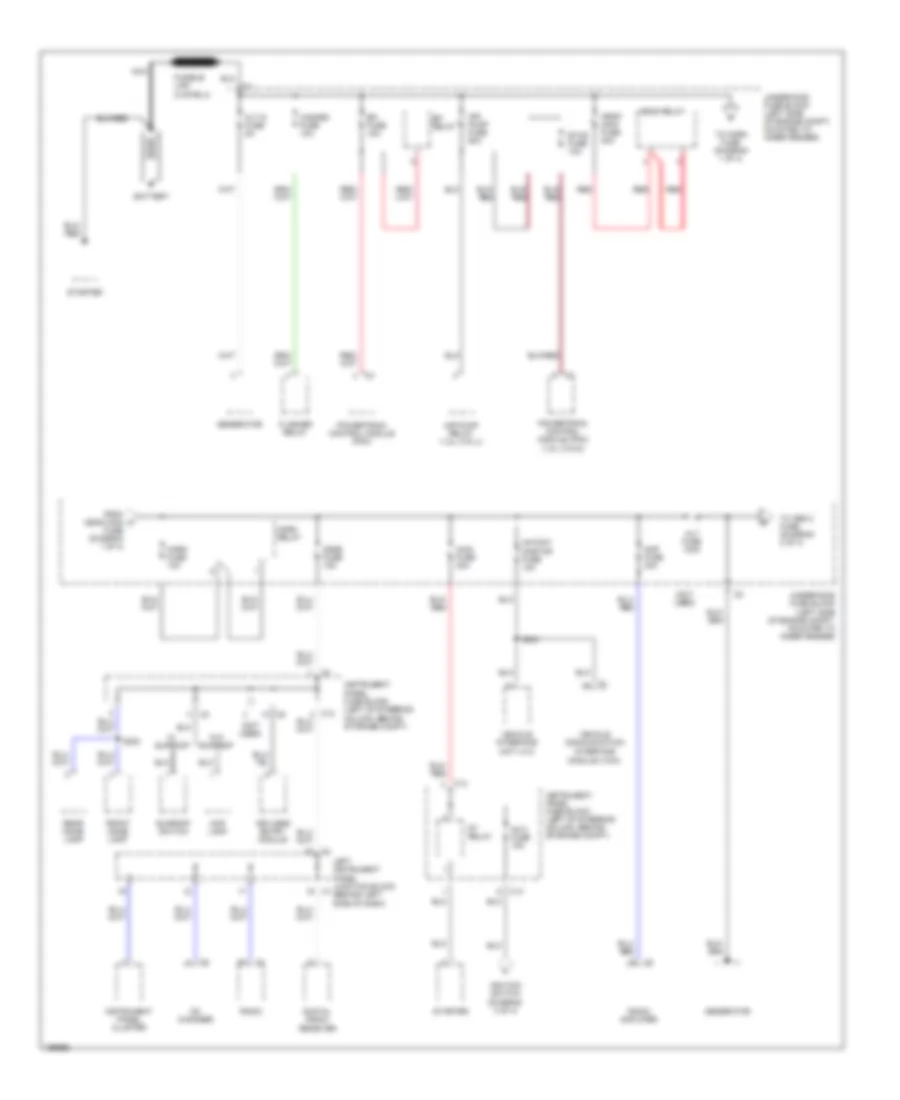 Power Distribution Wiring Diagram 1 of 4 for Pontiac Vibe GT 2005