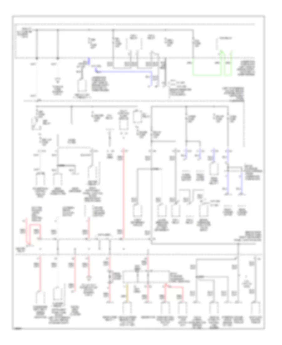 Power Distribution Wiring Diagram 2 of 4 for Pontiac Vibe GT 2005