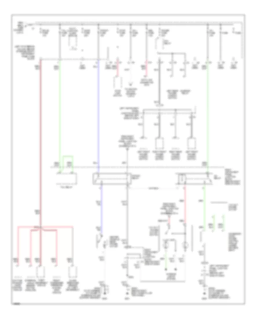 Power Distribution Wiring Diagram 3 of 4 for Pontiac Vibe GT 2005