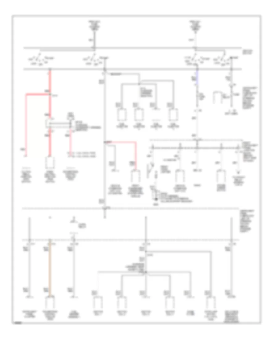 Power Distribution Wiring Diagram 4 of 4 for Pontiac Vibe GT 2005
