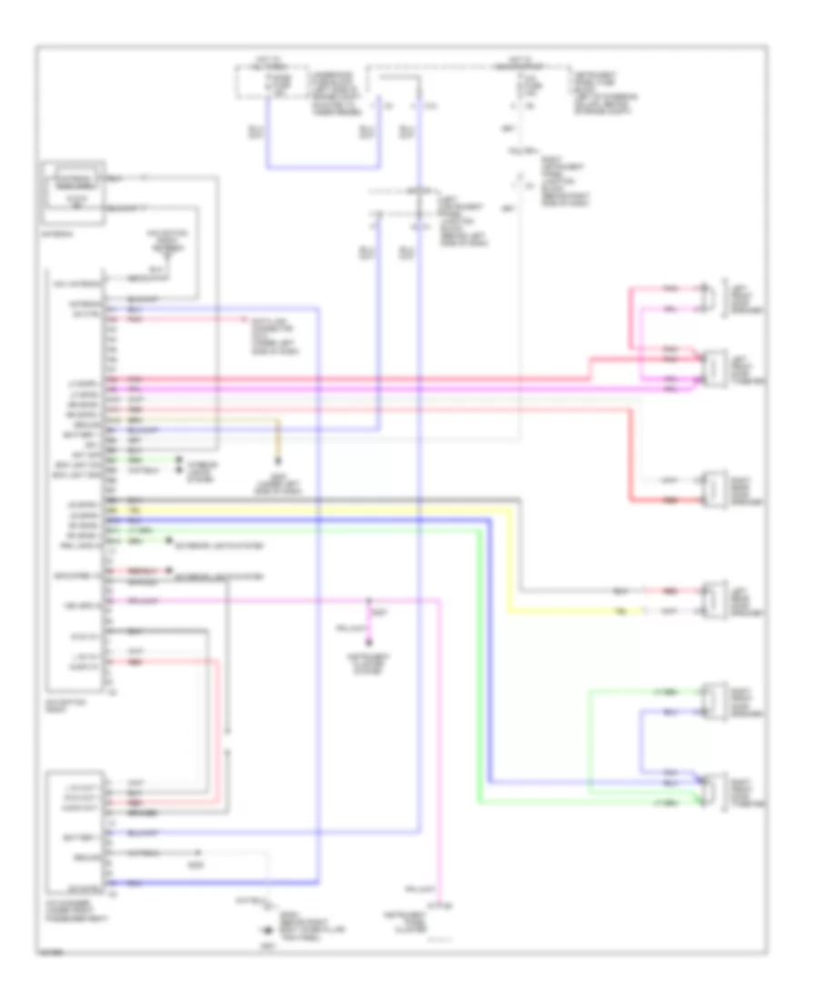 Radio Wiring Diagram, with Navigation for Pontiac Vibe GT 2005