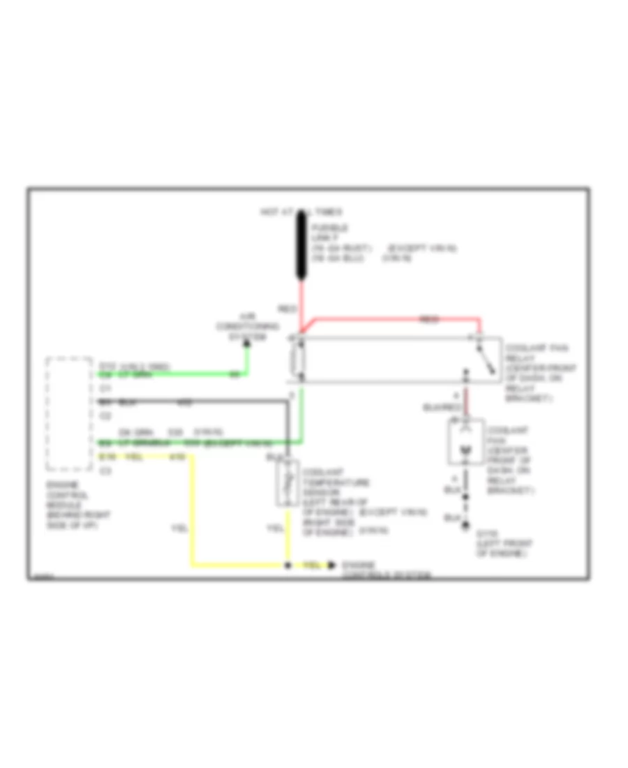 Cooling Fan Wiring Diagram for Pontiac Grand Am GT 1993