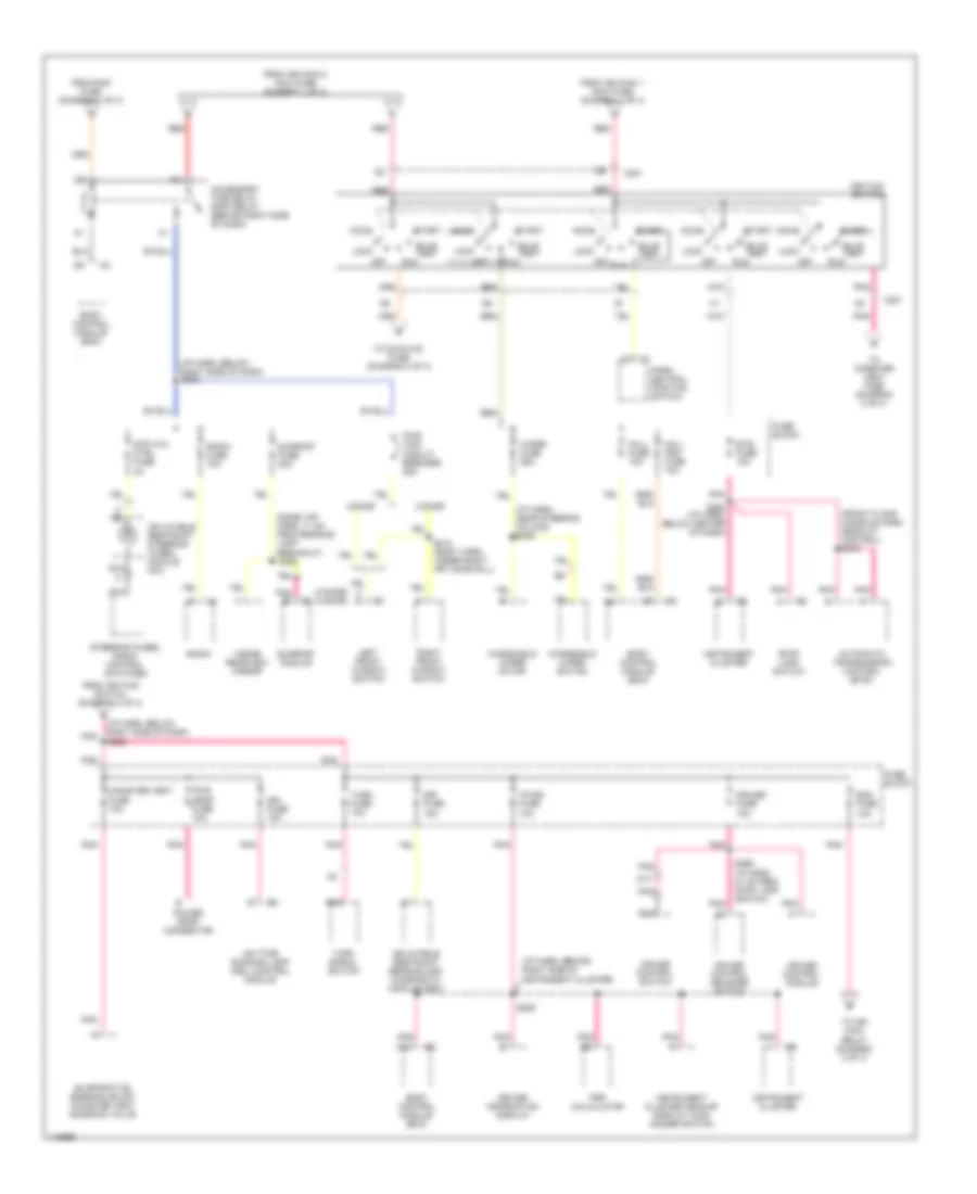 Power Distribution Wiring Diagram 2 of 4 for Pontiac Grand Prix GT 1999