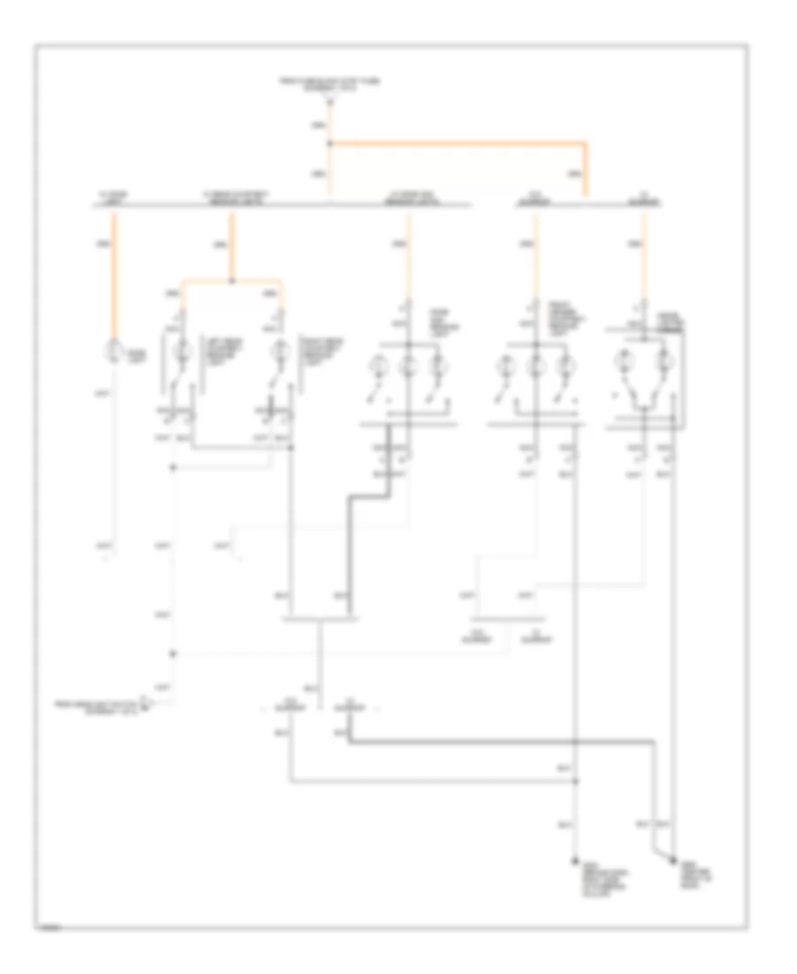 Courtesy Lamps Wiring Diagram, Except STE (2 of 2) for Pontiac Grand Prix GT 1993