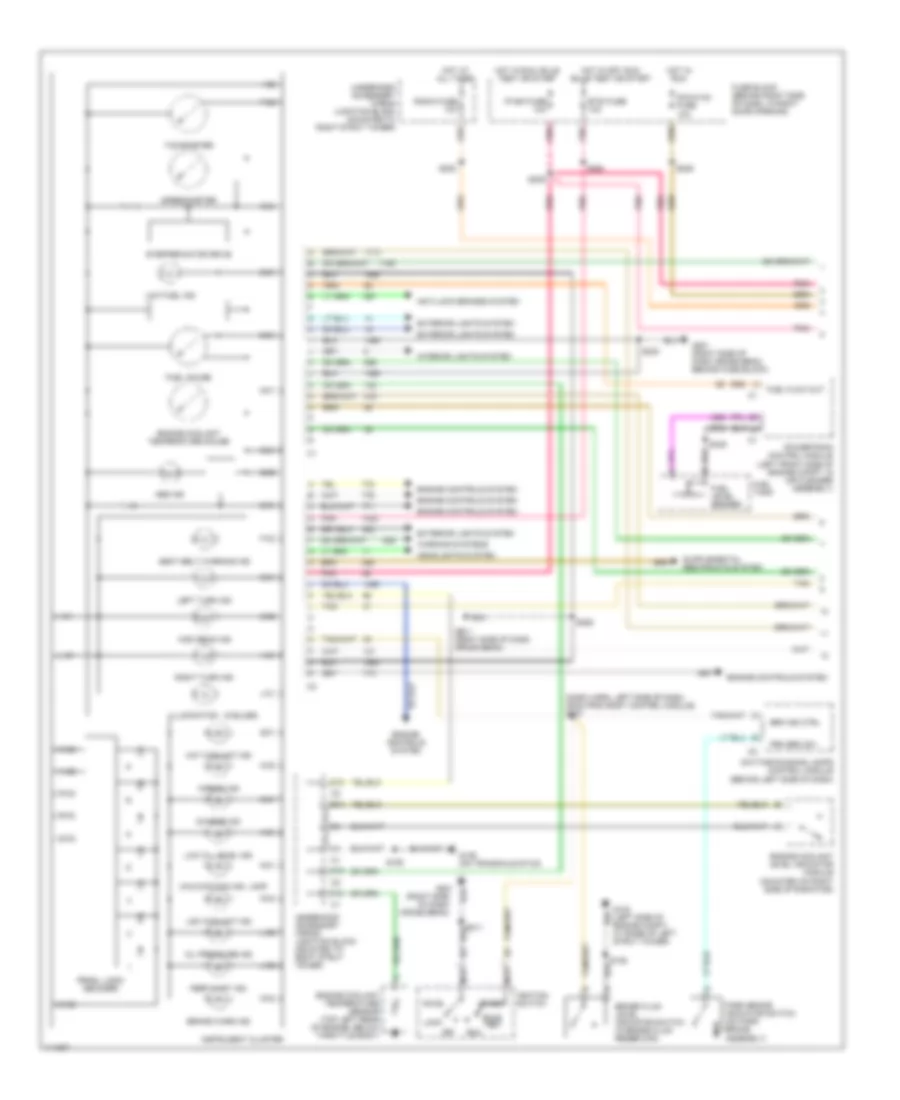 Instrument Cluster Wiring Diagram 1 of 2 for Pontiac Grand Prix GTP 1999