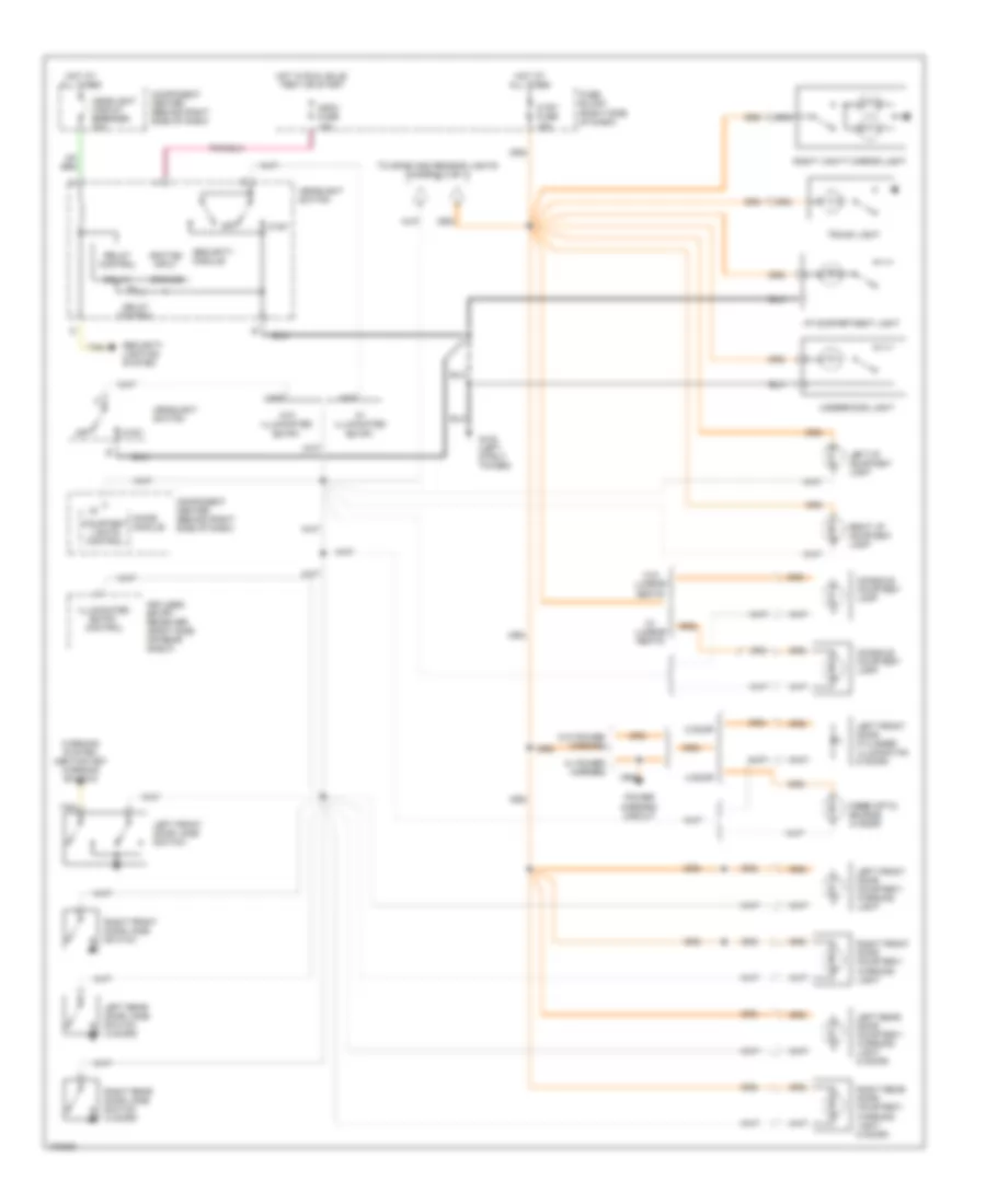 Courtesy Lamps Wiring Diagram Except STE 1 of 2 for Pontiac Grand Prix LE 1993