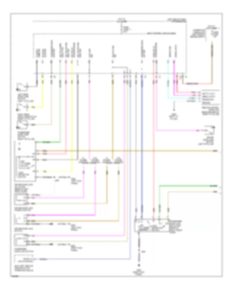 Power Door Locks Wiring Diagram 1 of 2 for Pontiac Vibe GT 2010