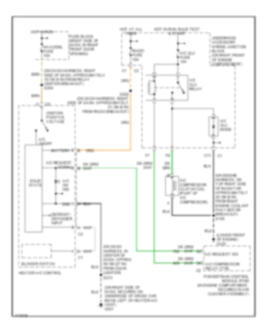 Compressor Wiring Diagram for Pontiac Montana 1999