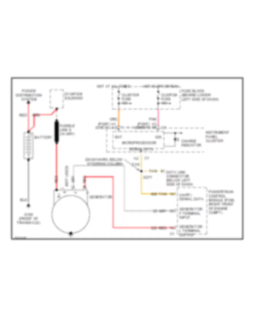 Charging Wiring Diagram for Pontiac Sunfire GT 1999