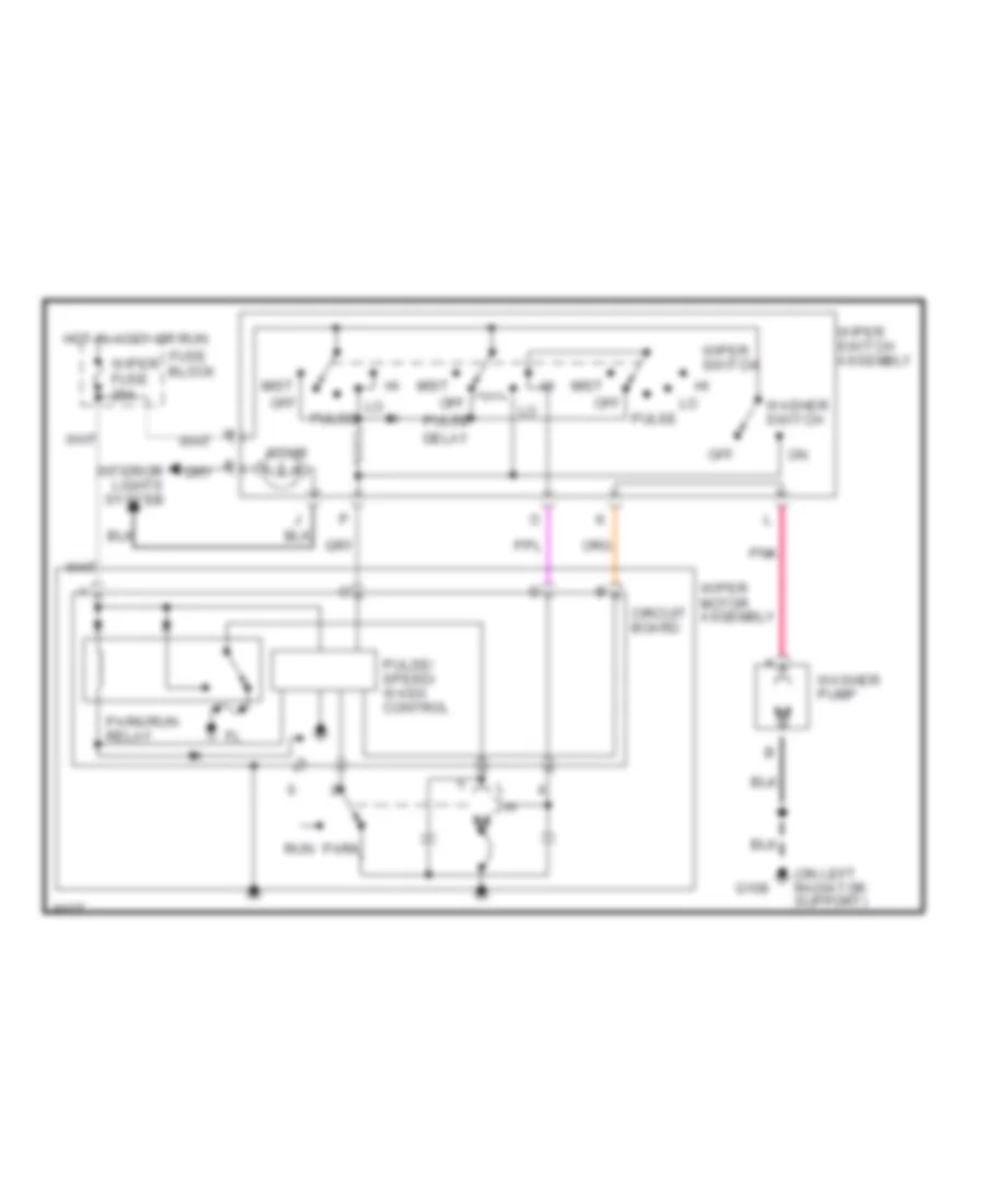 Interval WiperWasher Wiring Diagram for Pontiac Sunbird LE 1993