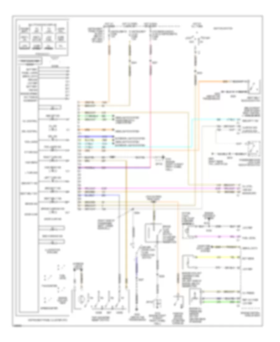 Instrument Cluster Wiring Diagram for Pontiac GTO 2006