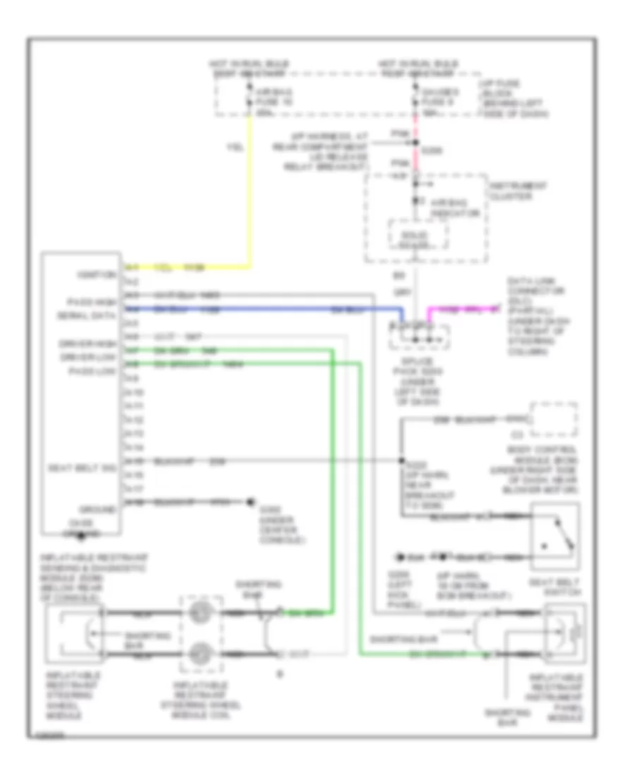 Supplemental Restraint Wiring Diagram for Pontiac Firebird 2000