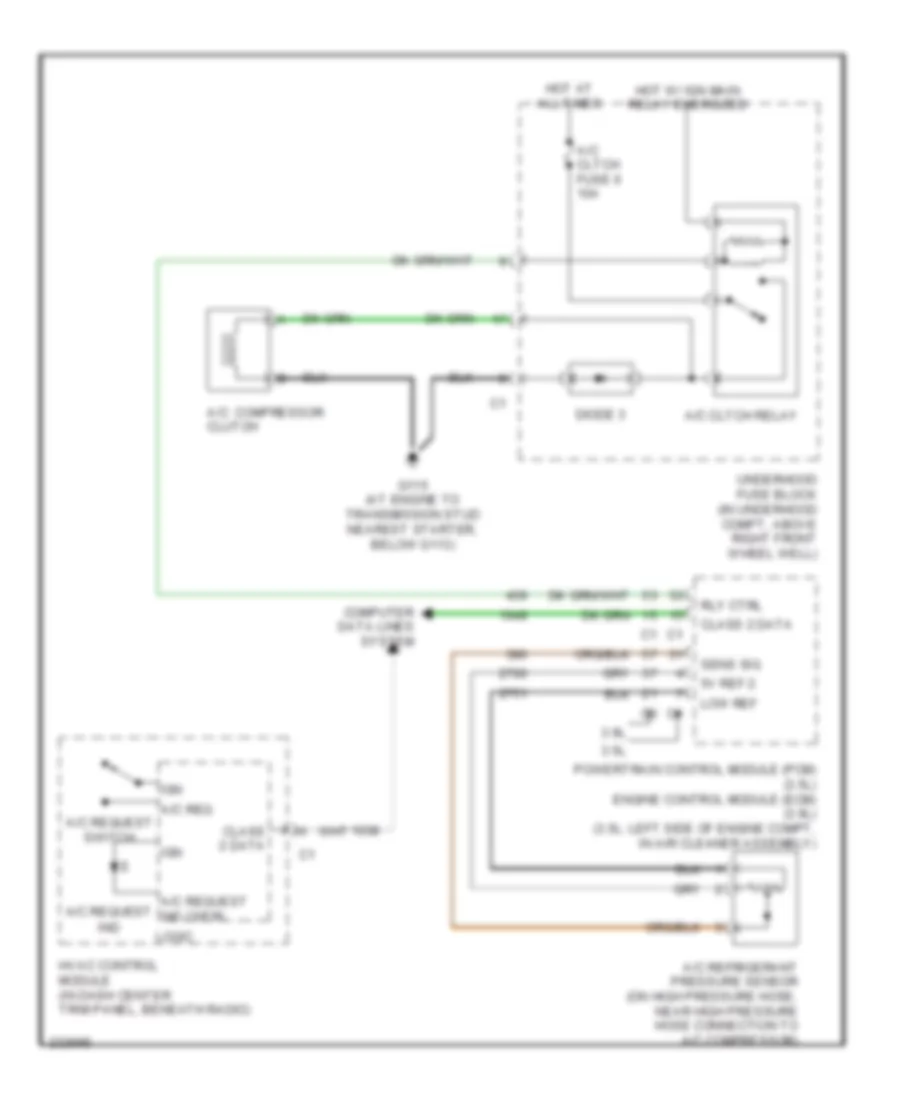 Compressor Wiring Diagram for Pontiac Montana SV6 2006