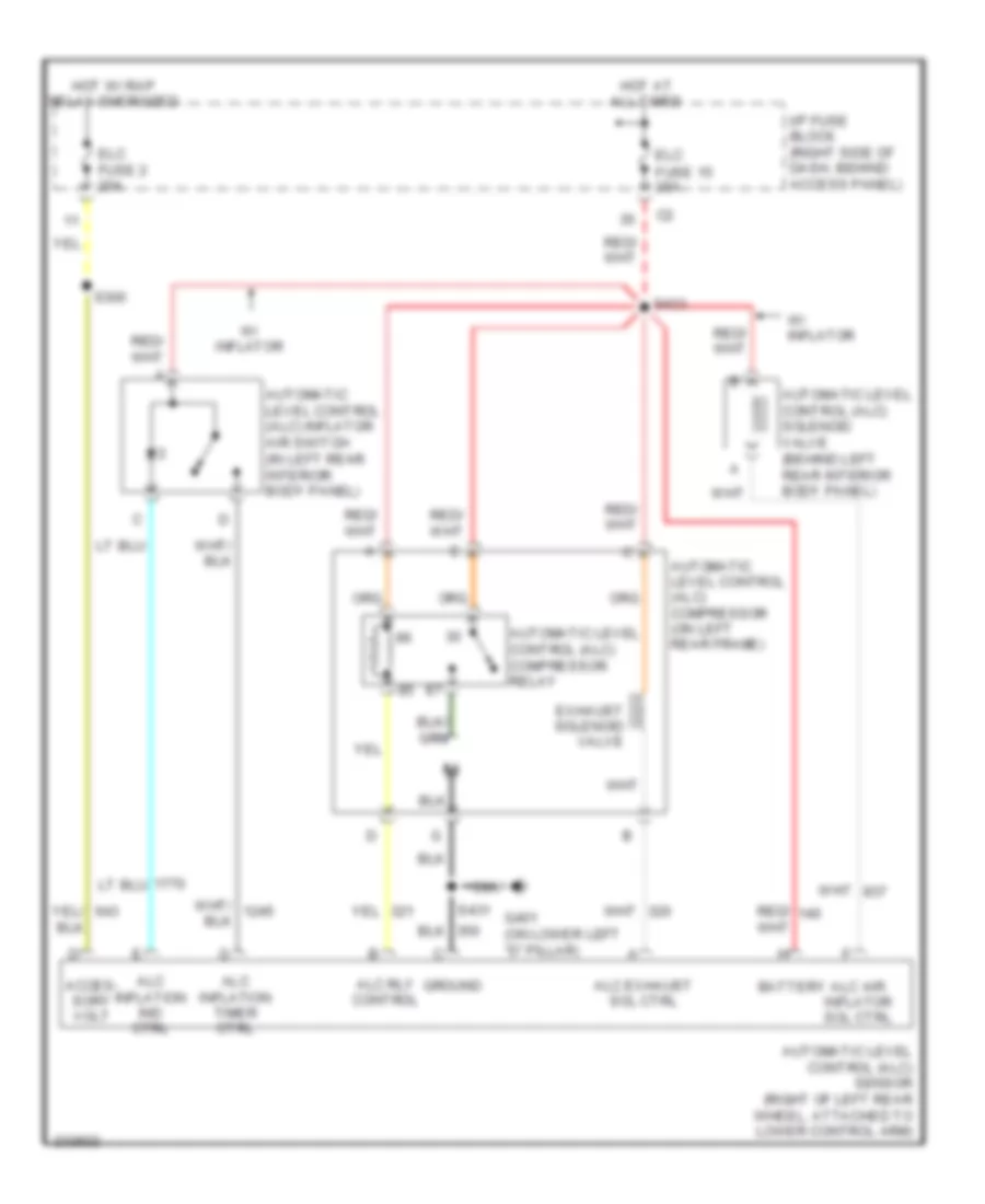 Electronic Suspension Wiring Diagram for Pontiac Montana SV6 2006