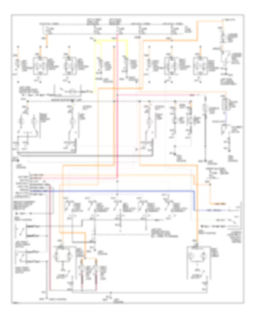 Courtesy Lamps Wiring Diagram, with Illuminated Entry for Pontiac Bonneville SE 1994