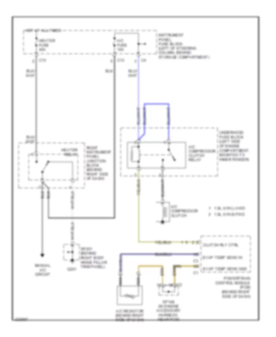 Compressor Wiring Diagram for Pontiac Vibe GT 2006