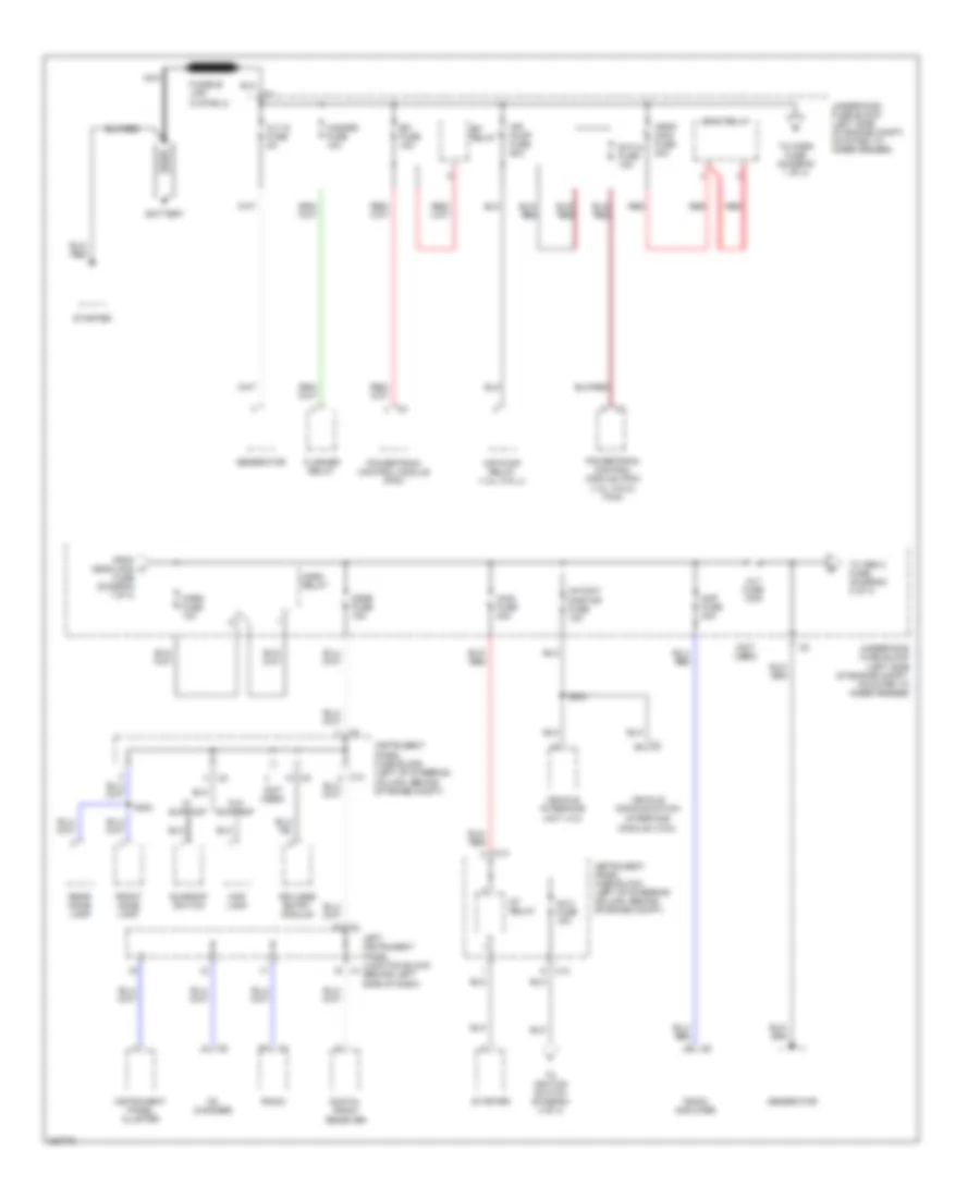 Power Distribution Wiring Diagram 1 of 4 for Pontiac Vibe GT 2006