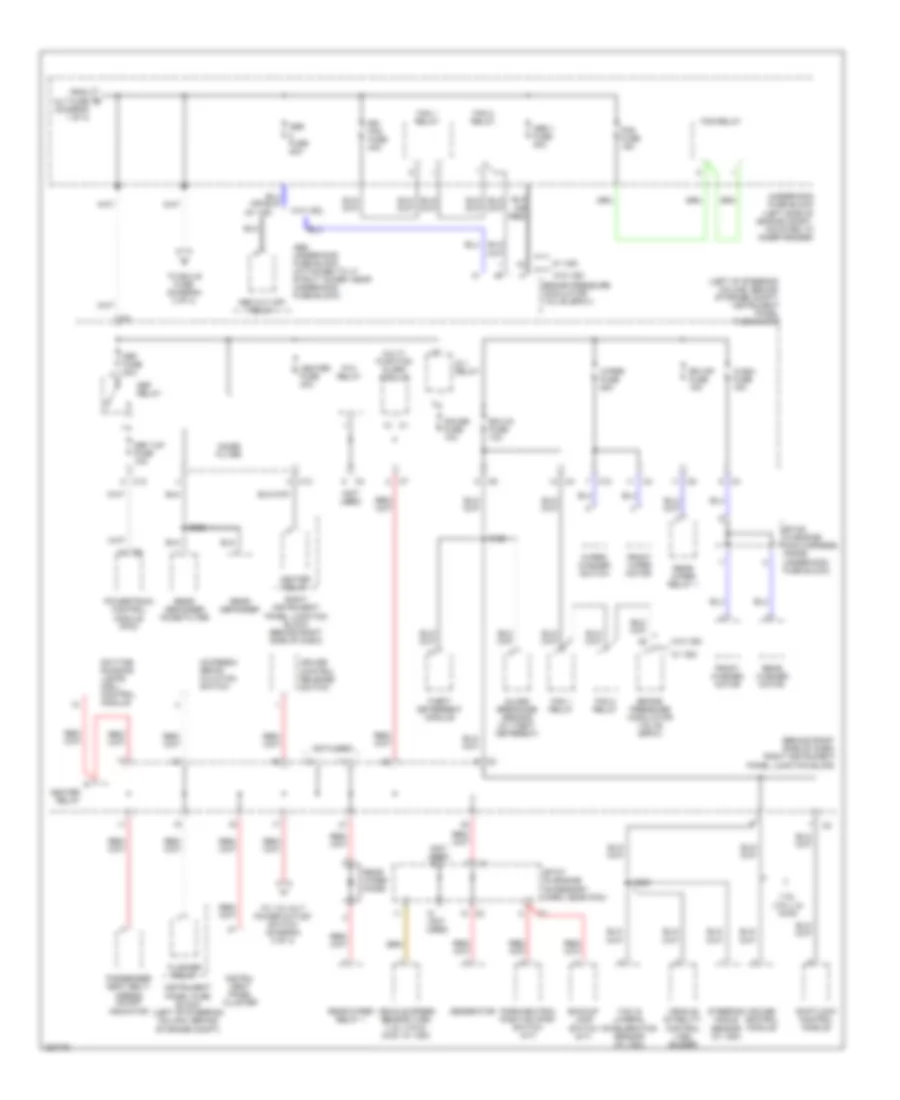 Power Distribution Wiring Diagram (2 of 4) for Pontiac Vibe GT 2006