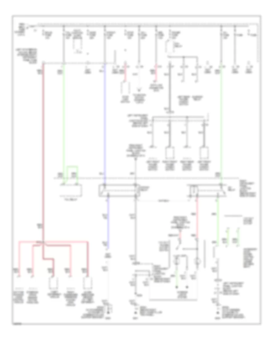 Power Distribution Wiring Diagram 3 of 4 for Pontiac Vibe GT 2006
