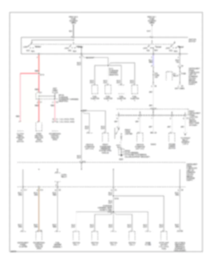 Power Distribution Wiring Diagram 4 of 4 for Pontiac Vibe GT 2006