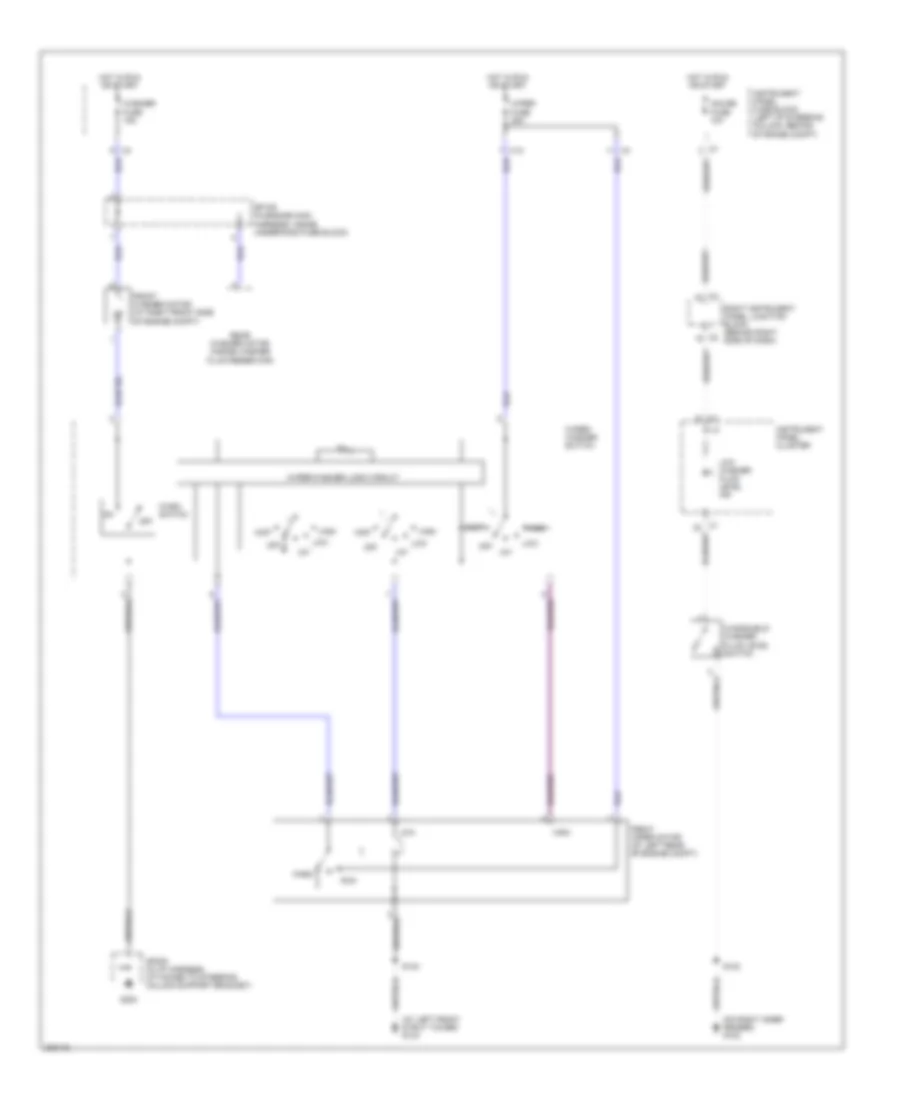 Электросхема передних стеклоочистителей дворников и омывателя лобового стекла для Pontiac Vibe GT 2006