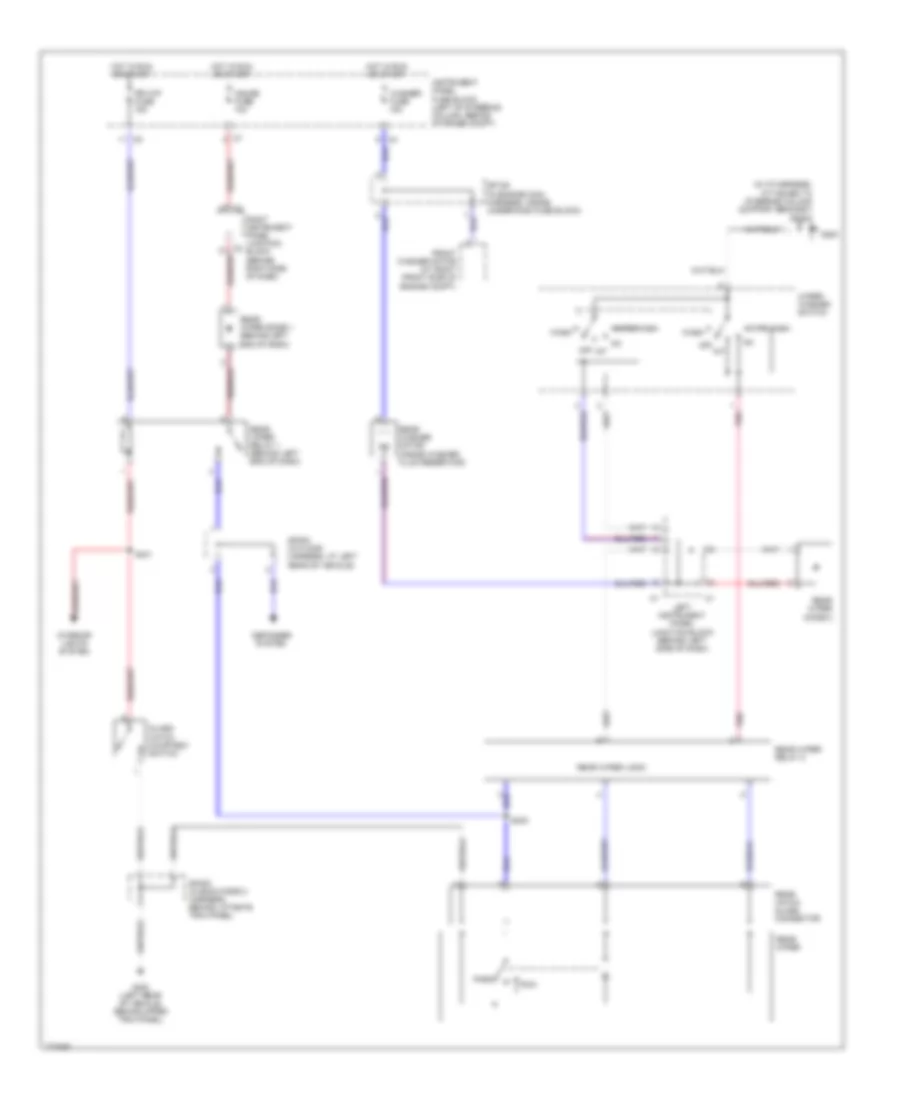 Электросхема заднего стеклоочистителя и омывателя стекла для Pontiac Vibe GT 2006