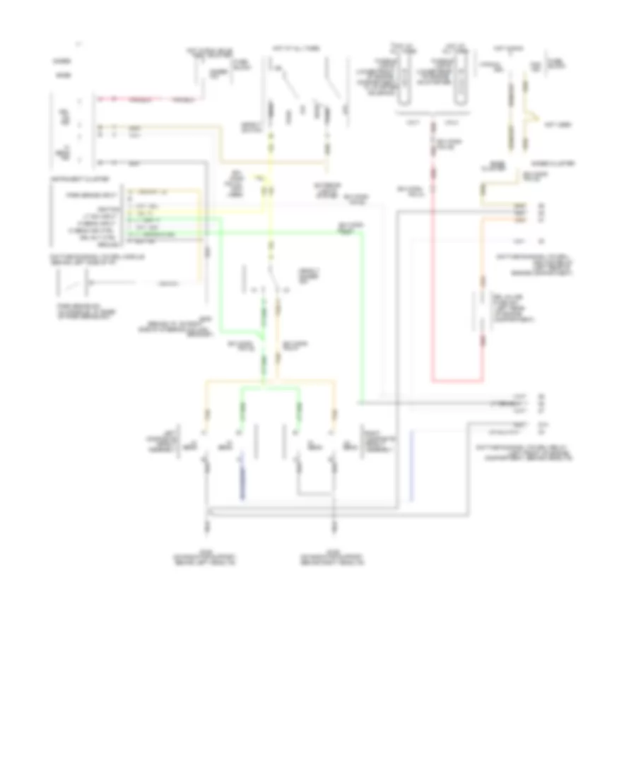 Headlight Wiring Diagram, with DRL  Convertible for Pontiac Sunbird LE 1994