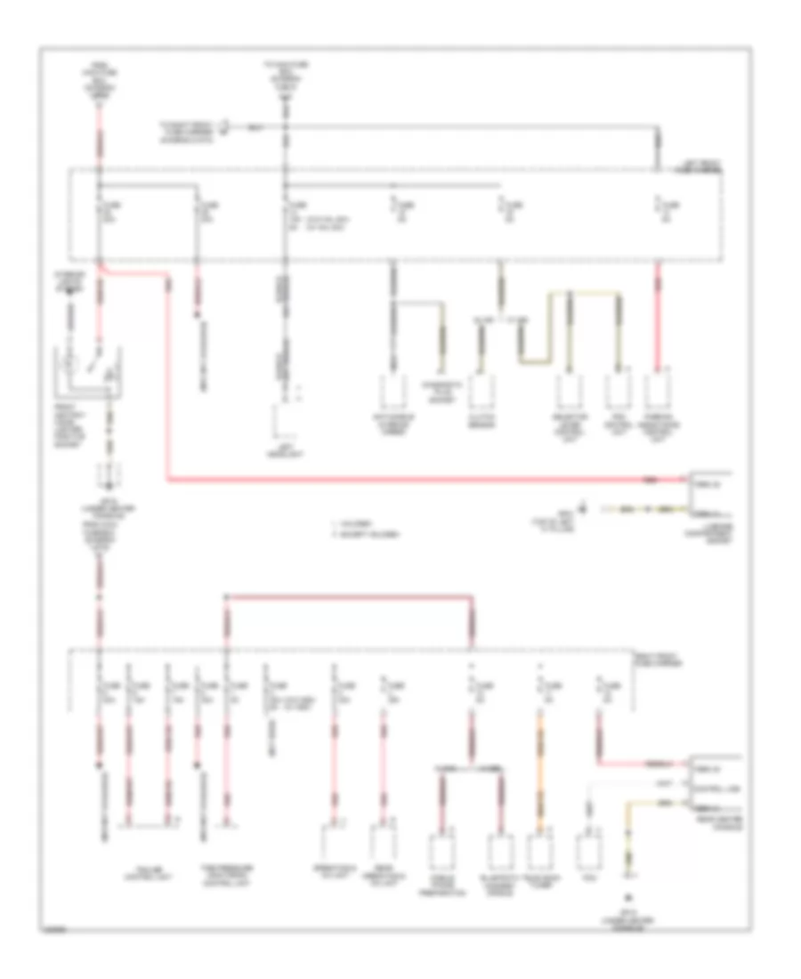 Электросхема блока предохранителей и реле (4 из 6) для Porsche Panamera 4S 2010