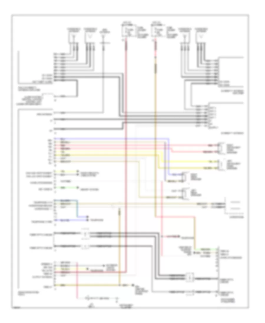 Radio Wiring Diagram, withNavigation, without Bose & Harman, Дорестайлинг для Porsche 911 Turbo 2004
