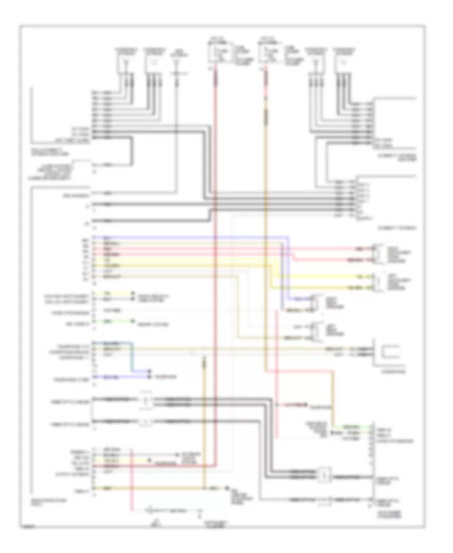 Navigation Wiring Diagram, without Bose & Harman, Дорестайлинг для Porsche 911 Turbo S 2005