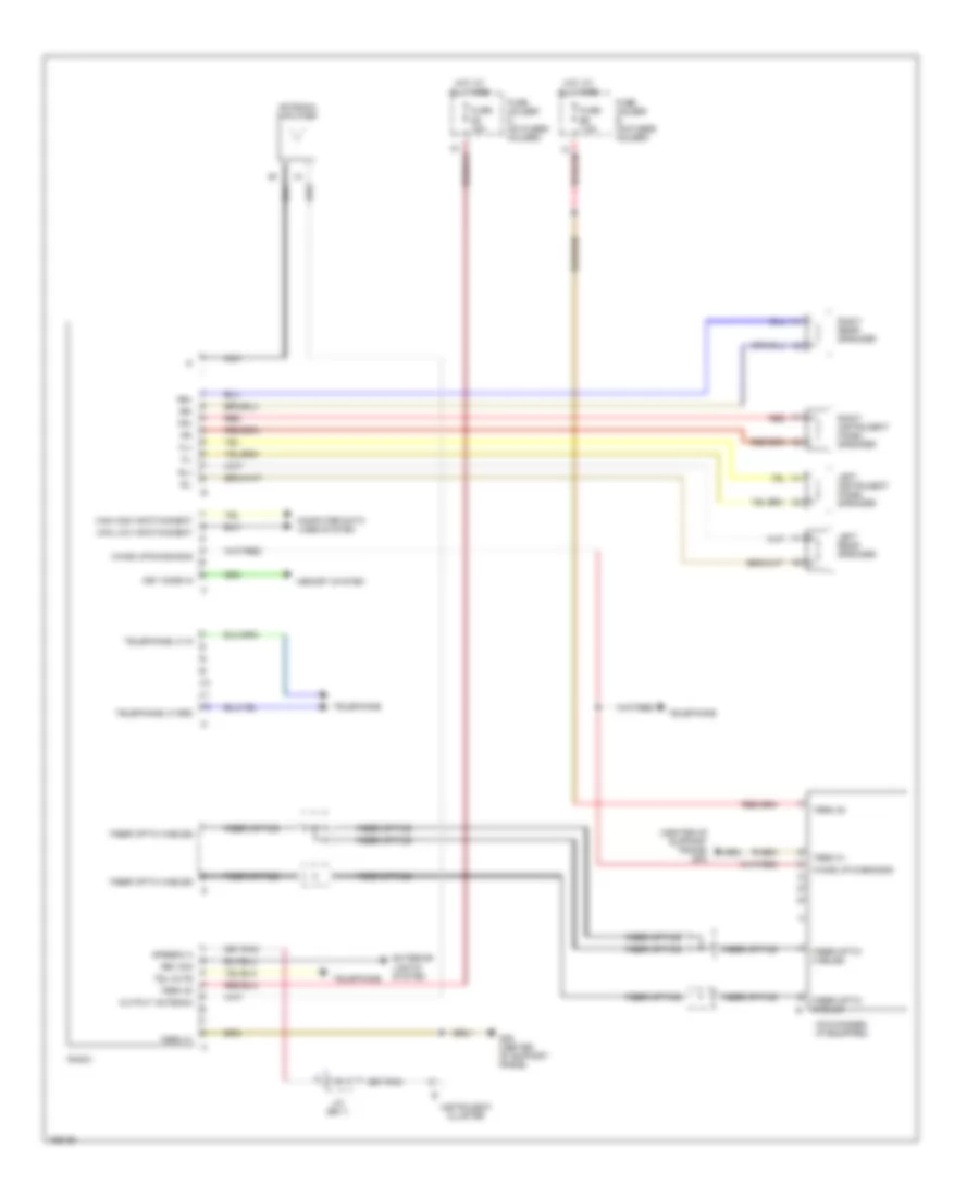 Radio Wiring Diagram, without Navigation without Bose & Harman, Дорестайлинг для Porsche 911 Turbo S 2005