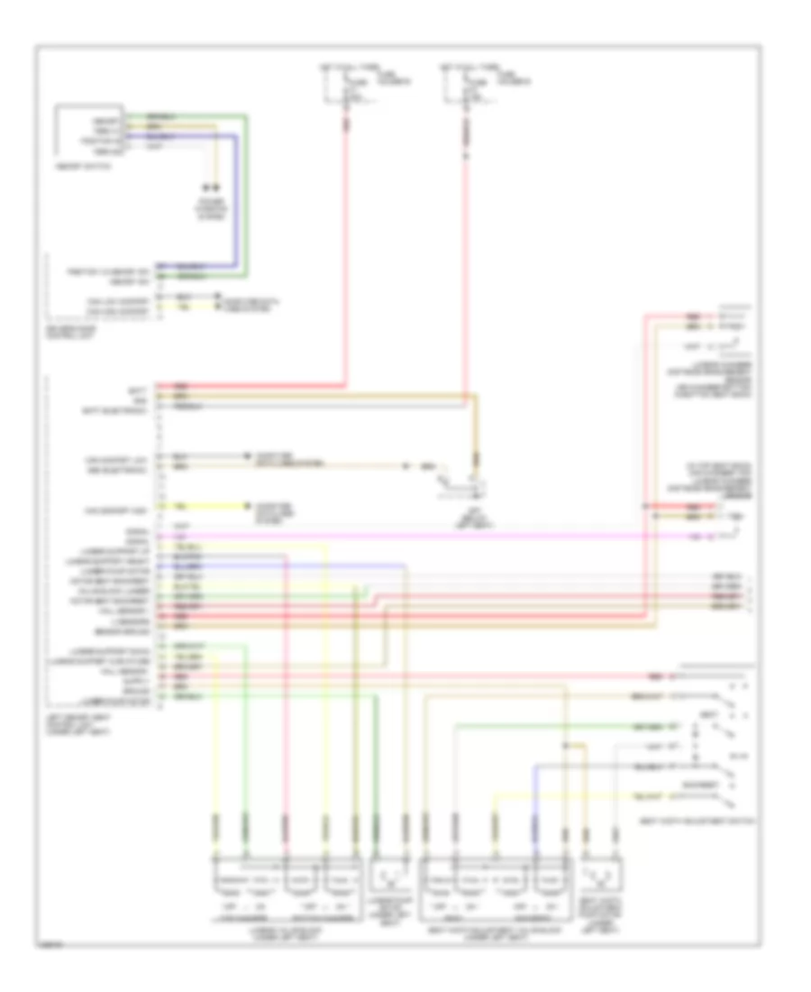 Электросхема памяти водительского сиденья (1 из 2) для Porsche Cayman 2012