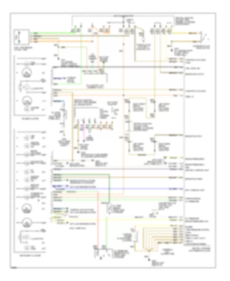 Электросхема панели приборов (1 из 2) для Porsche 911 Turbo 1994