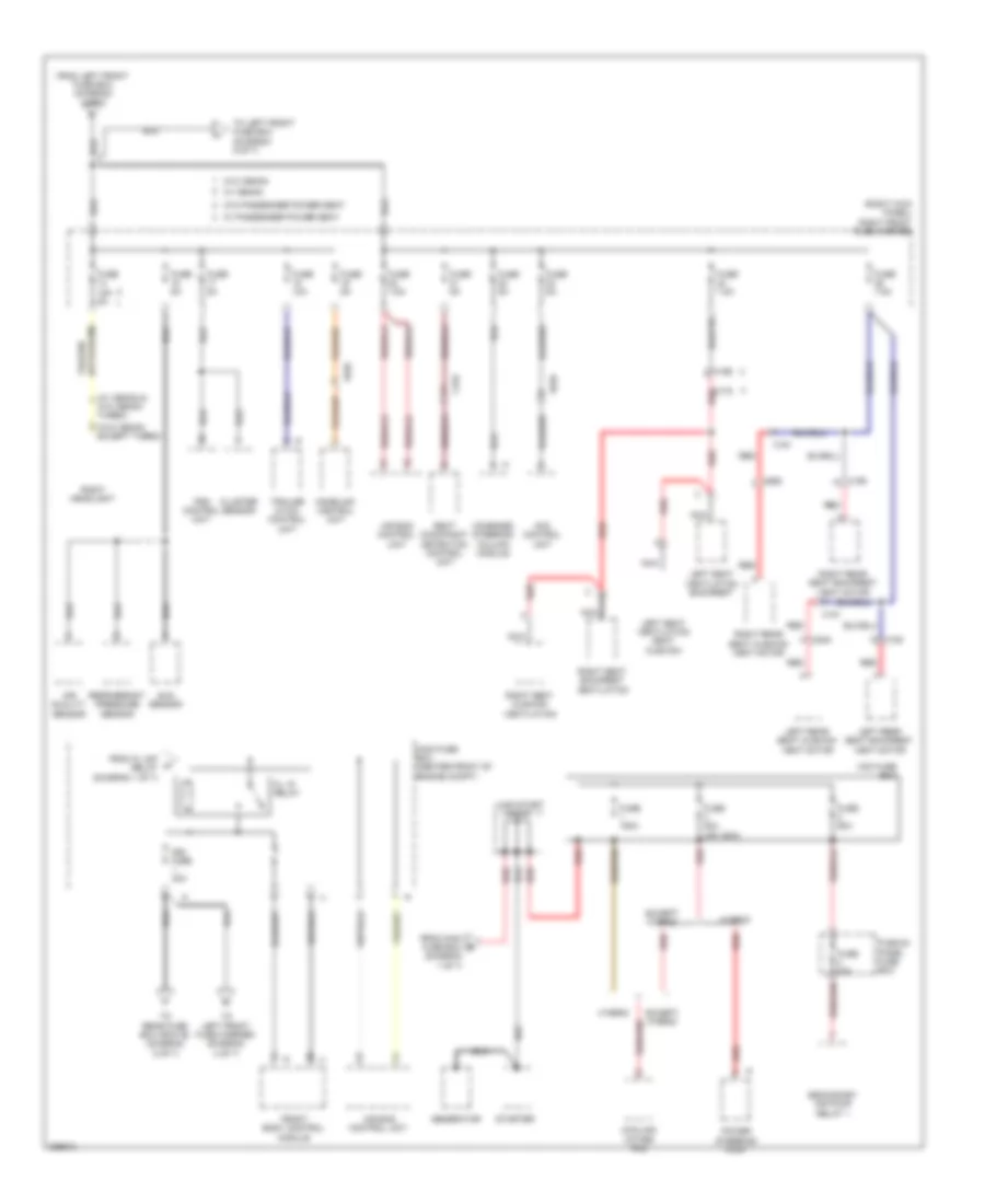 Электросхема блока предохранителей и реле (6 из 7) для Porsche Panamera 4S 2012