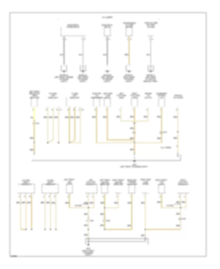 Ground Distribution Wiring Diagram 1 of 6 for Porsche Cayenne S 2013